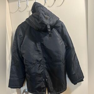 Members Only Black Jacket with Zipper Detail